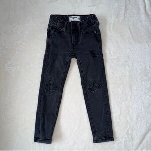 Abercrombie Kids Distressed Black Skinny Jeans 5/6